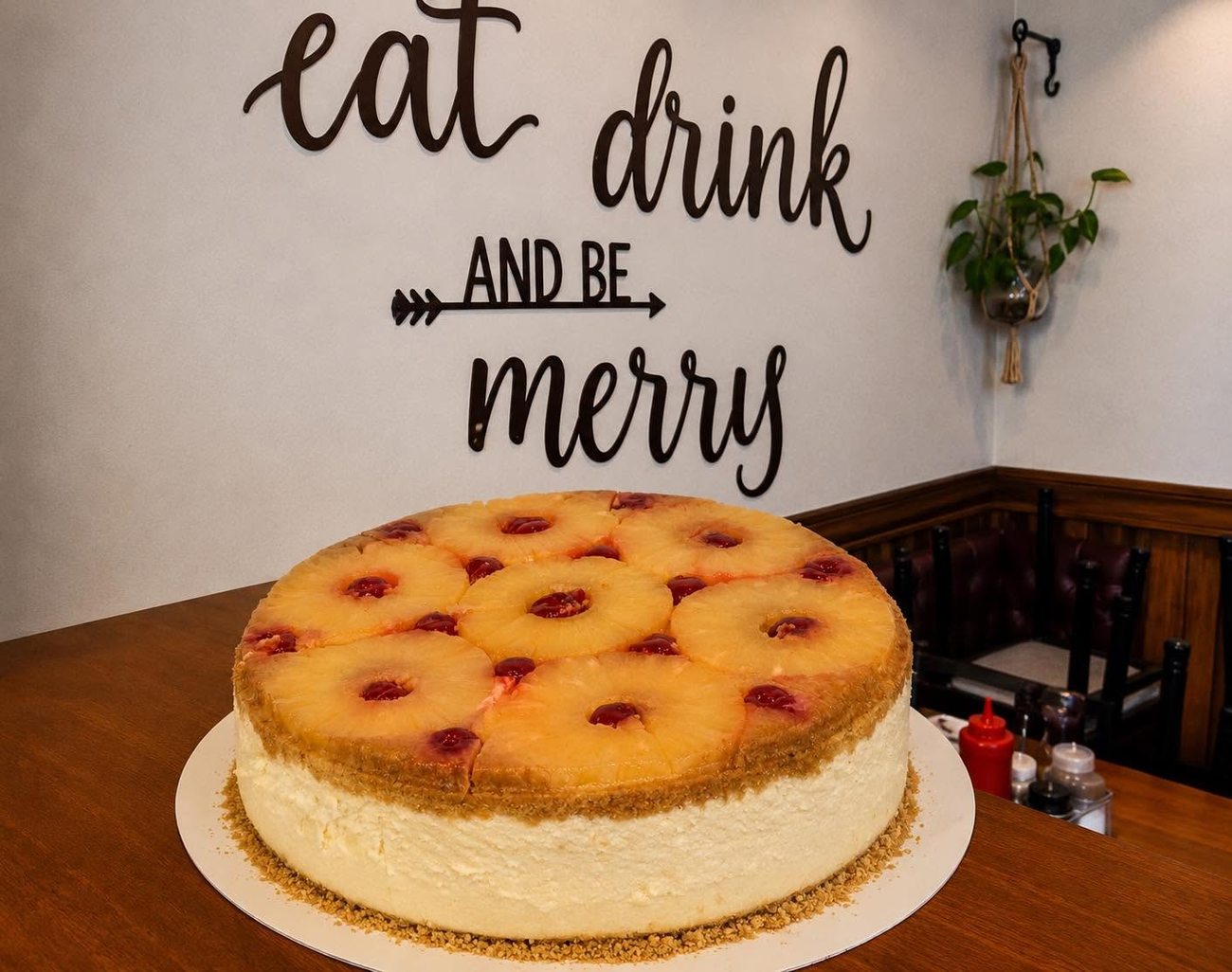 Pineapple upside-down cheesecake